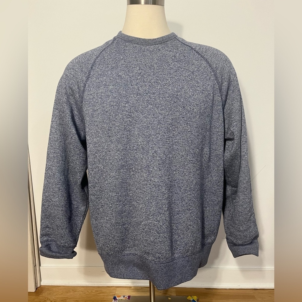 H&M Crew Neck Heathered Navy Sweatshirt